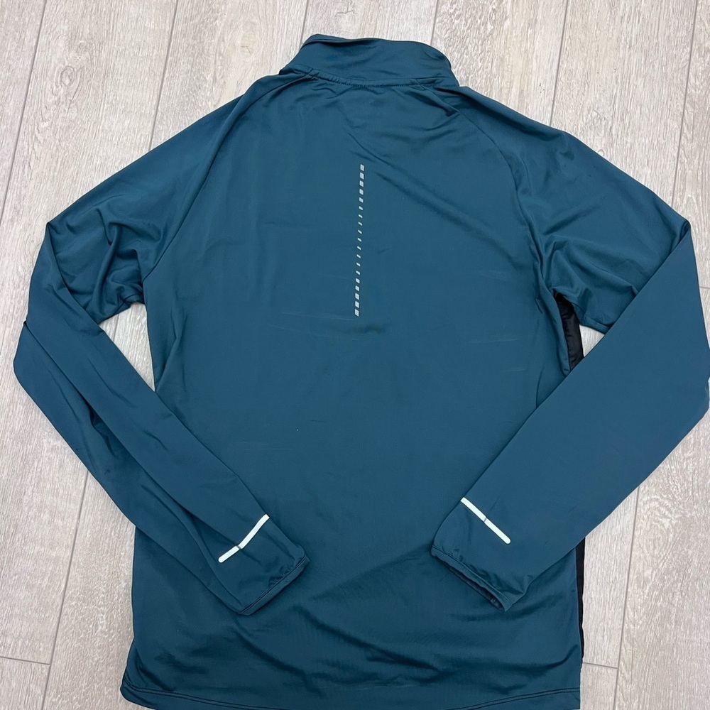 ASICS Men’s Quarter Zip Running Jacket Pullover Black Blue Athletic - Picture 6 of 6
